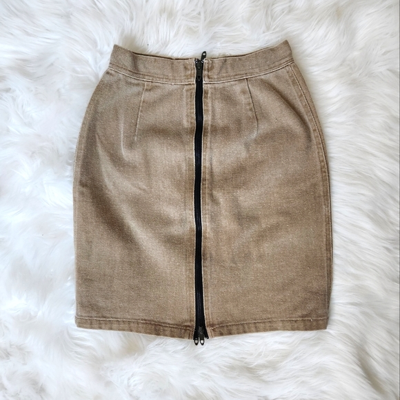 Vintage Zipper Denim Mini Skirt - Picture 5 of 8